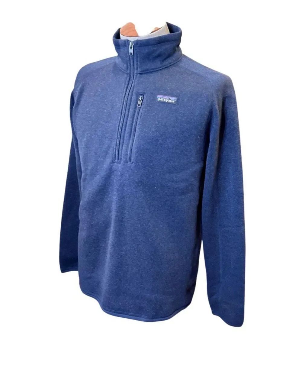 Patagonia Better Sweater Quarter Zip Pullover Medium Blue Activewear Outdoors - Picture 5 of 10